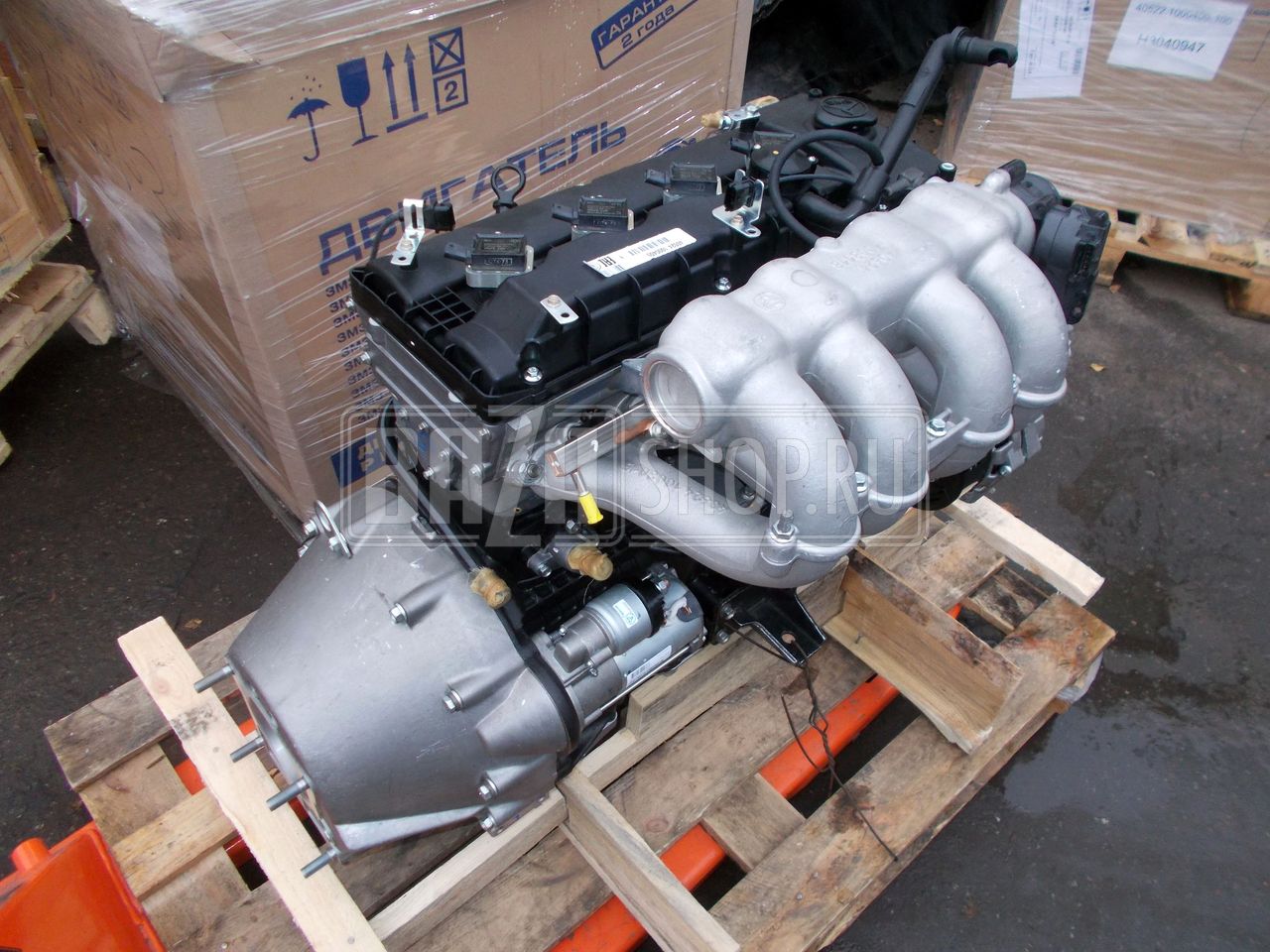 Двигатель ЗМЗ-40524 АИ-92 ГАЗ-3302, 2705, 2752, 3221, Евро-3 (с ремнем привода агрегатов) ## / 40524.1000400