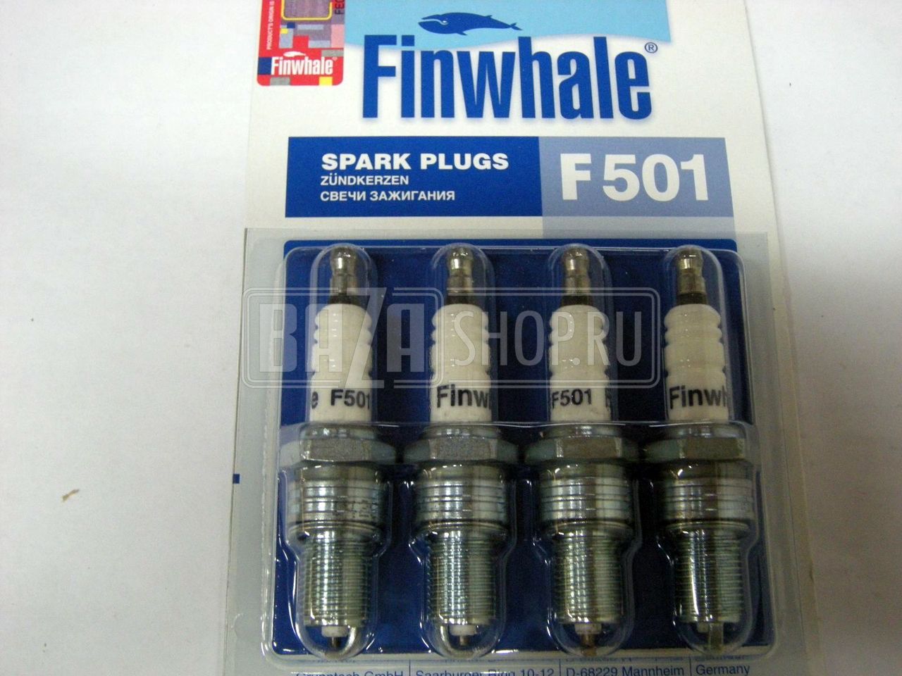 Свеча Finwhale ВАЗ 2101-07, 2121 НИВА, ОКА 0.7 мм КОМПЛЕКТ 4 ШТ. (в блистере) ** 501 / F501 (аналог А17ДВ)