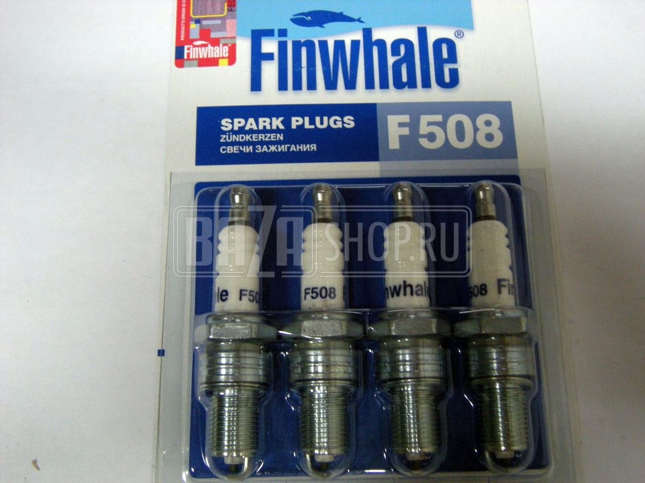 Свеча Finwhale ВАЗ 2108-2115, 21213 НИВА, ОКА карбюратор КОМПЛЕКТ 4 ШТ. (в блистере) ** 508 / F508 (аналог А17ДВРМ) 0,7