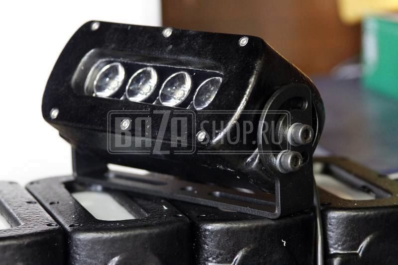 Фонарь дополнительный светодиодный "Про Свет" 40W угол 20° (4*10W "CREE", 3000Lm, 4500K) 13,5V** / # Диод."Про Свет" 20° (4*10W "CREE", США)