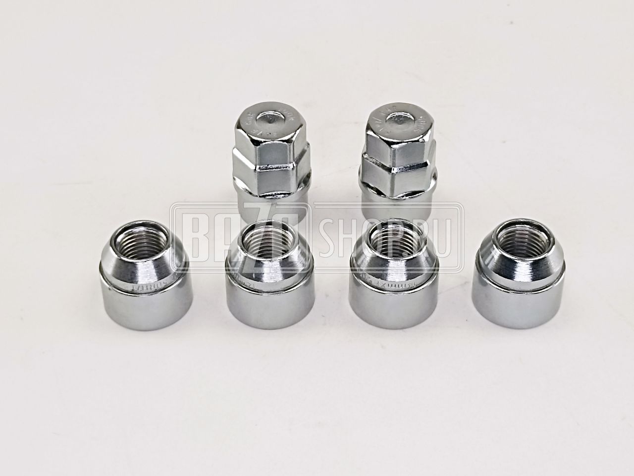 Секретки УАЗ для штампованного диска 14х1,5** "Wheel Locking Nuts" (к-кт 4 шт. + 2 ключа) / УАЗ (к-кт 4 шт. + 2 ключа) ШТАМП.