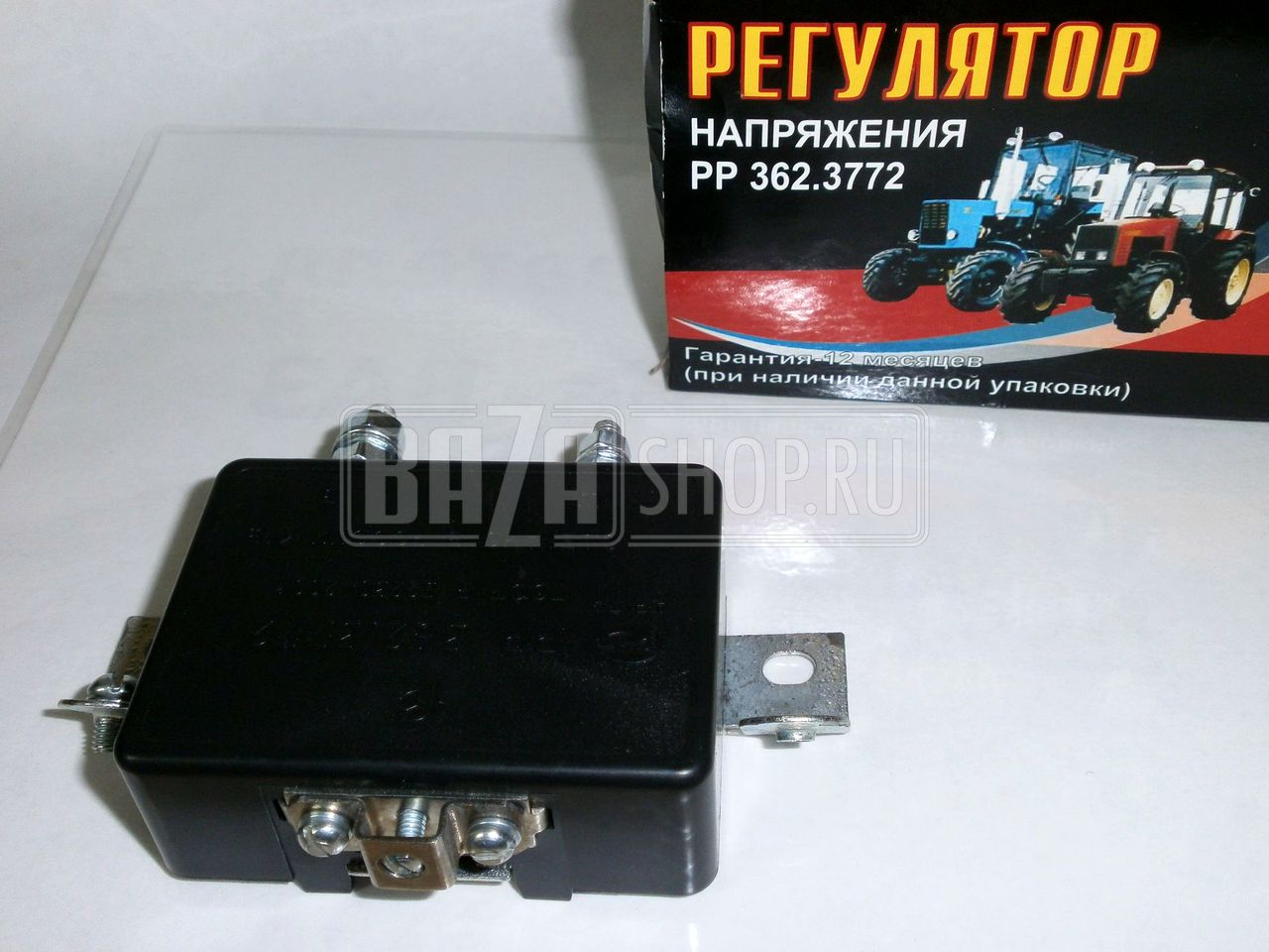 Регулятор напряжения генератора ГАЗ-53/К700-703/Т40/75/МТЗ/ДТ/АЗЛК 362.3772 (Пенза)** / 362.3772 (аналог PP 362-Б1)