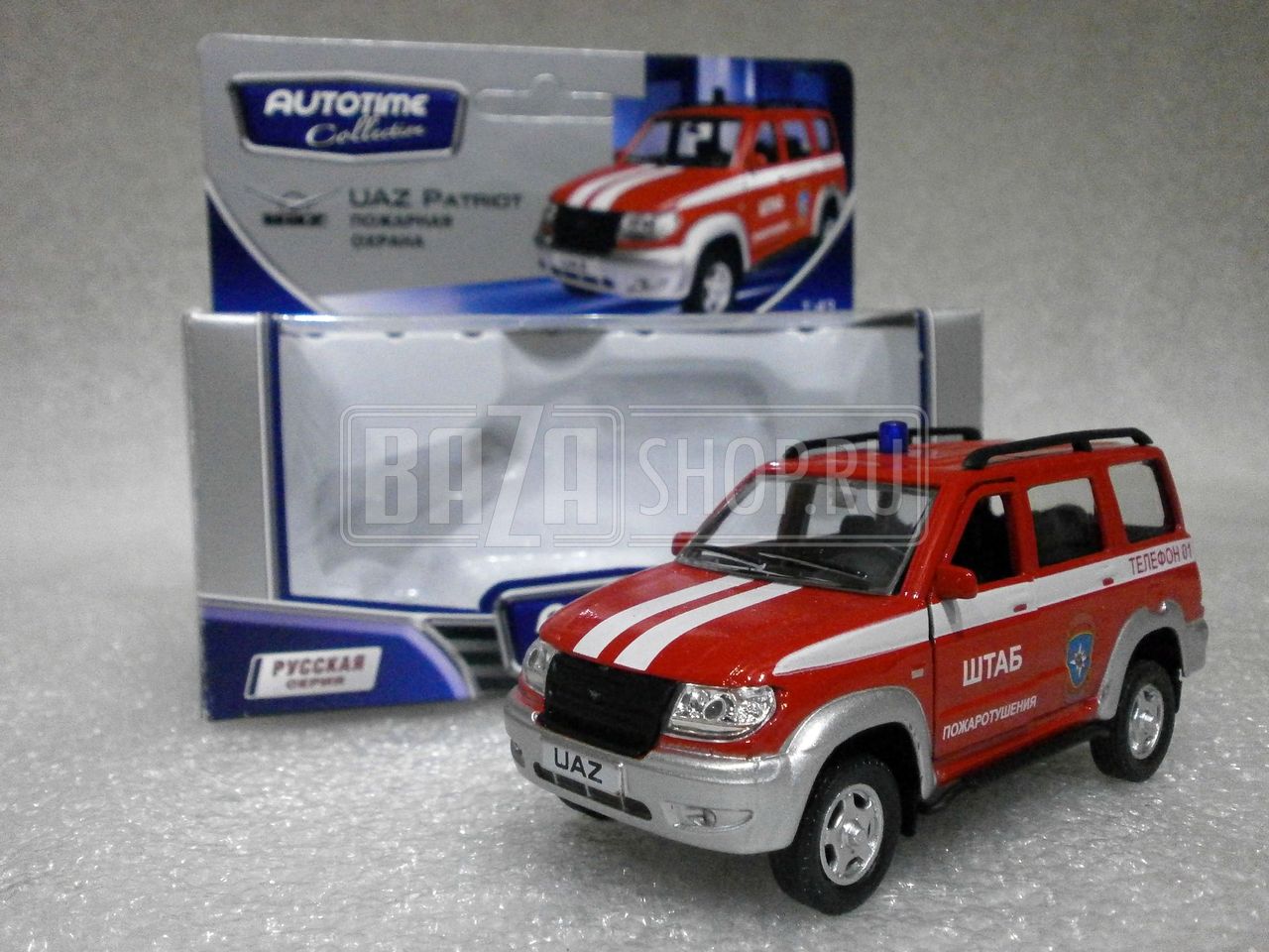 Модель УАЗ 1/43 PATRIOT "AUTOTIME" (30184) Пожарная ** / 6438240301849