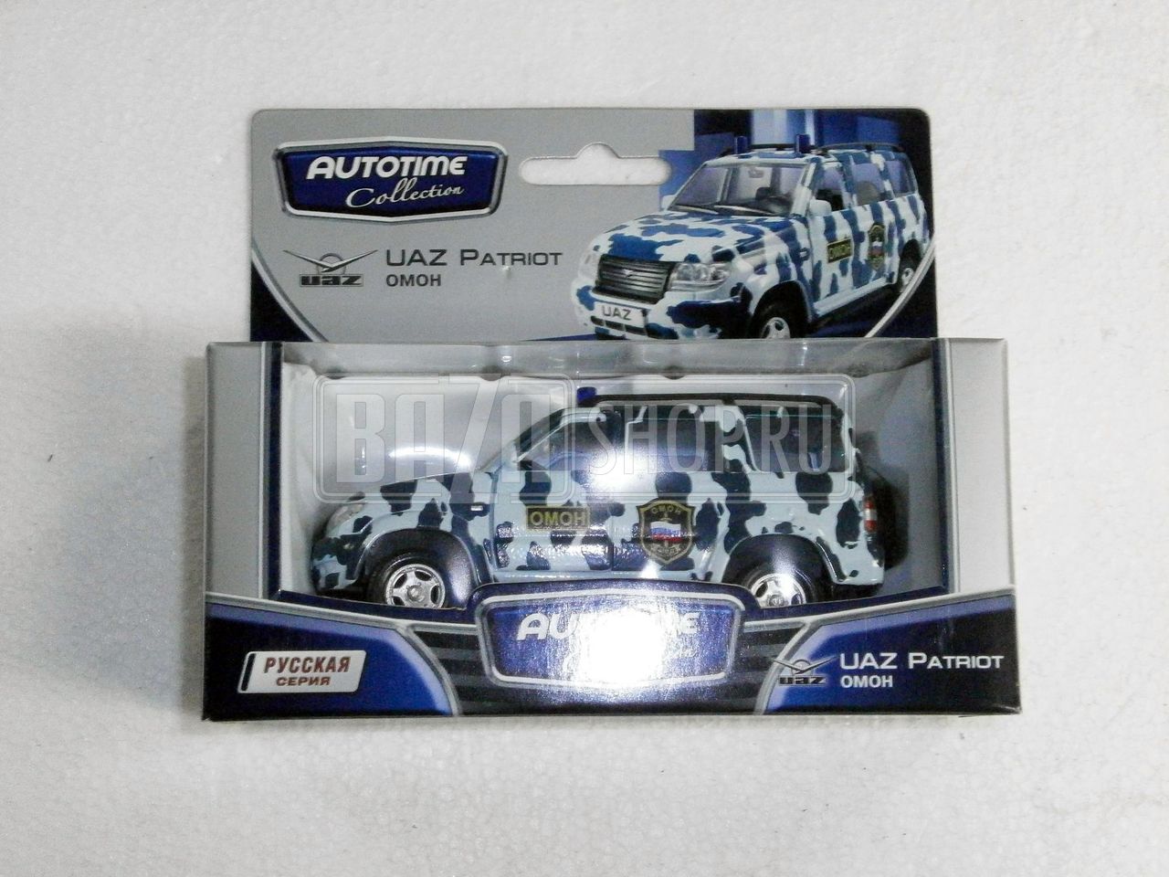 Модель УАЗ 1/43 PATRIOT "AUTOTIME" (34331) ОМОН ** / 6438240343313