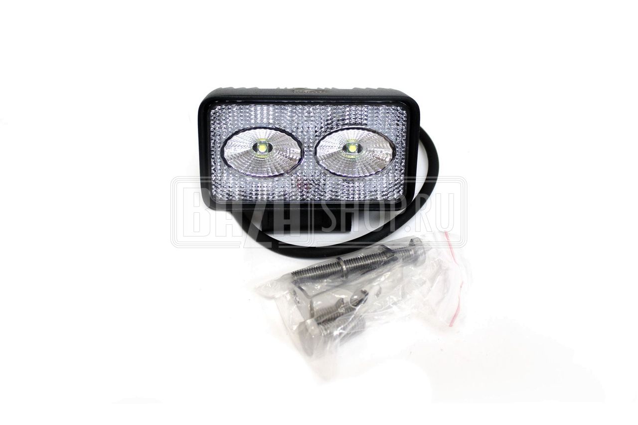 Фара светодиодная рабочего света 20W (10W*2) прям. 11 см, IP67 "redBTR" / 844020