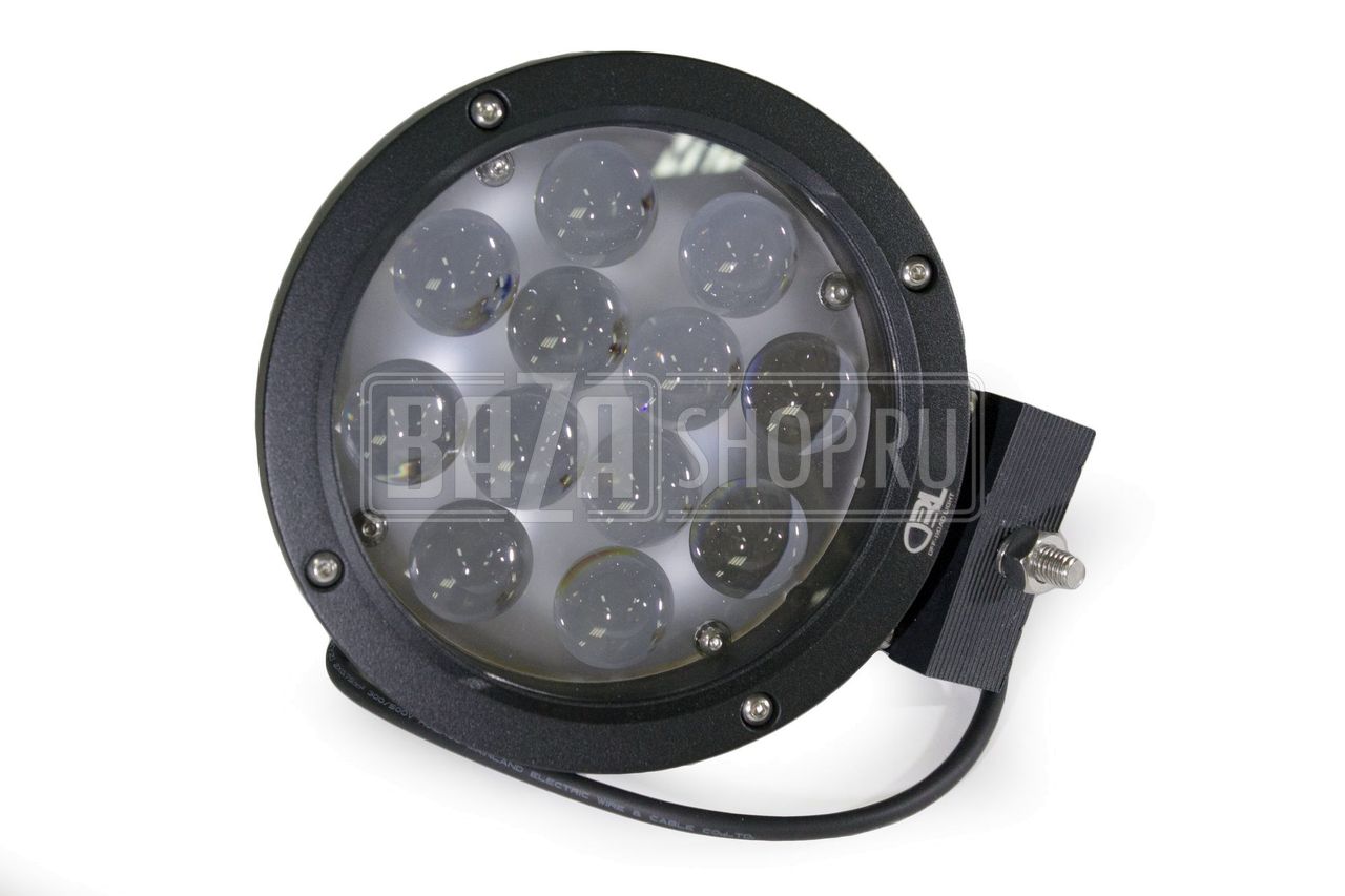 Фара светодиодная дальнего света 60W (5W*12), круг. 18 см, IP67 "redBTR" / 842060