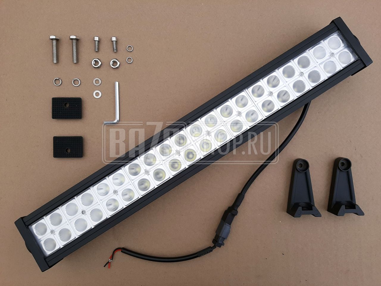 Лайт-бар светодиодный (балка) КОМБО 120W (10W*12) 1-рядный 52см, IP67 "redBTR"** / 813120