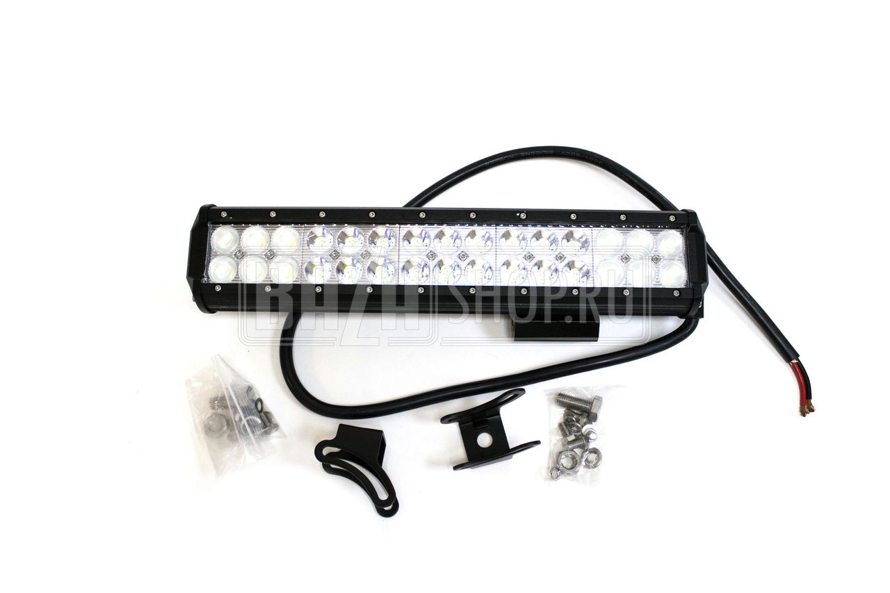 Лайт-бар светодиодный (балка) КОМБО 90W (3W*30) 2-рядный 37см, IP67 "redBTR"** / 813090