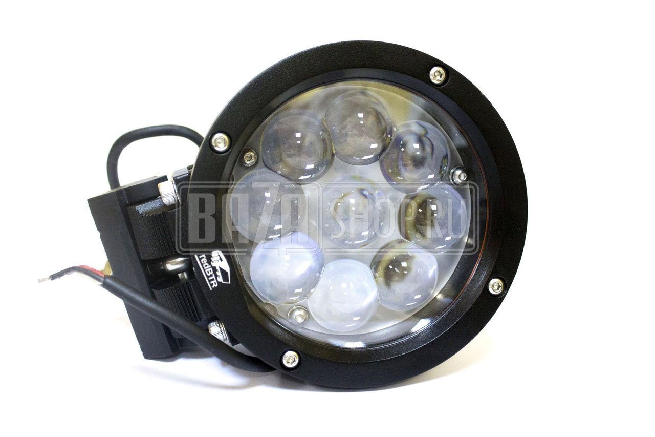 Фара светодиодная дальнего света 45W (5W*9), круг. 14 см, IP68 "redBTR" / # 842046