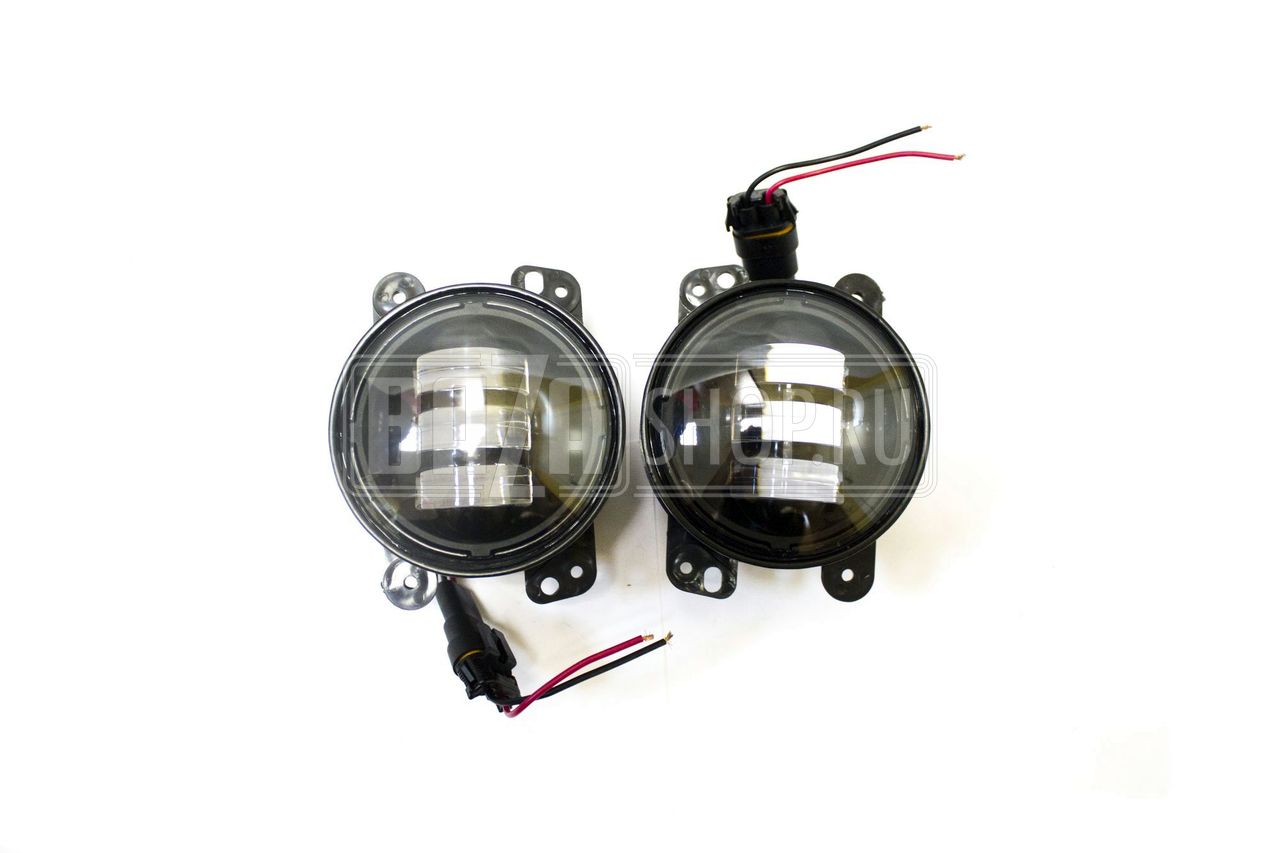 Фара светодиодная встраиваемая противотуманная 18W (6W*3), 3000К, IP68 "redBTR" (2 шт.) / # 855018 (жёлтый свет) (КОМПЛЕКТ 2 ШТ.)