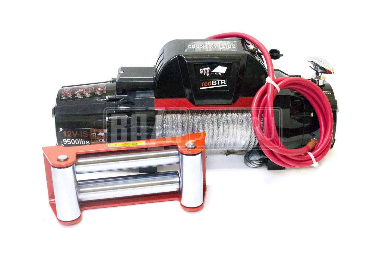 Лебедка RedBTR серия "COUNTRY SIDE" 9,5 I GEN.-II 12v, 4310кг, интегрированный блок, 150:1, ДУ / 969511