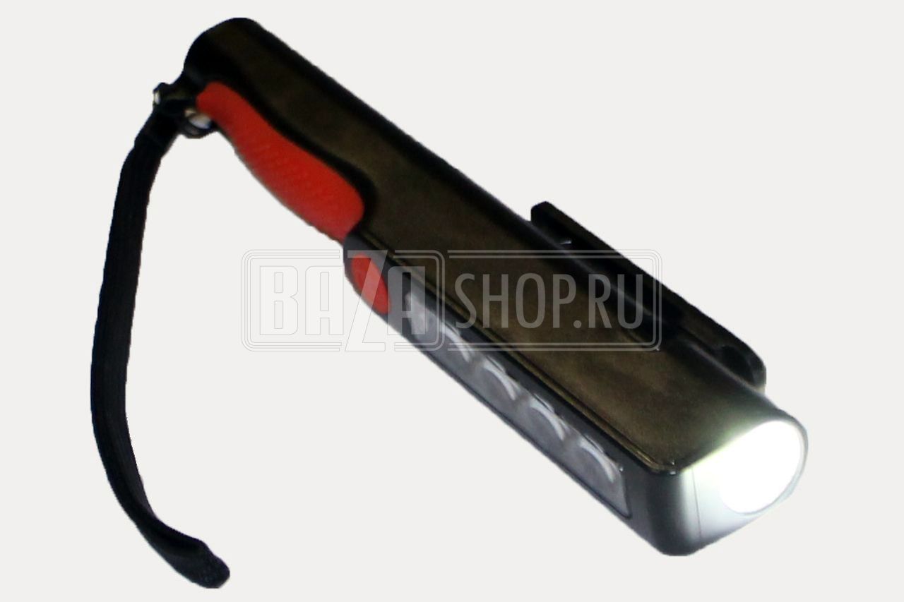 ФОНАРИК LED 5 + 4 диода (магнитное крепление) 180+150Lm, 1400 mAh ** "redBTR" / 575140