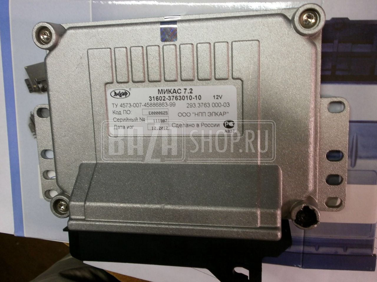 МИКАС (блок управления) 7.2 293.3763-03** 3160 (дв.ЗМЗ-409, ДМРВ пленочный Siemens 20.3855) / 31602-3763010-10 (7.2 293.3763-03)