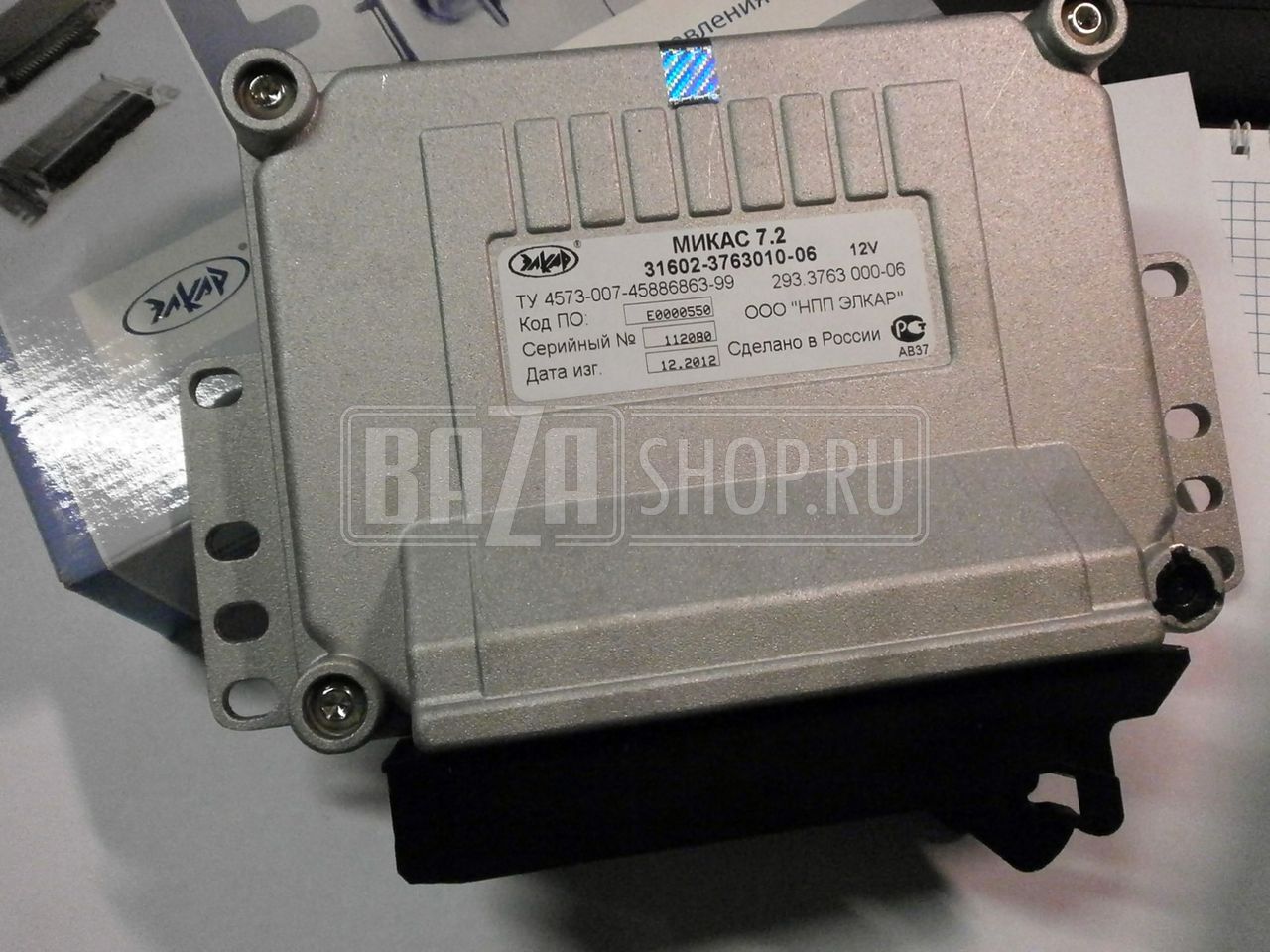МИКАС (блок управления) 7.2 293.3763-06** 3160 (дв.ЗМЗ-409,ДМРВ Bosch 0 280 218 037,L-зонд Siemens) / 31602-3763010-06 (7.2 293.3763-06)