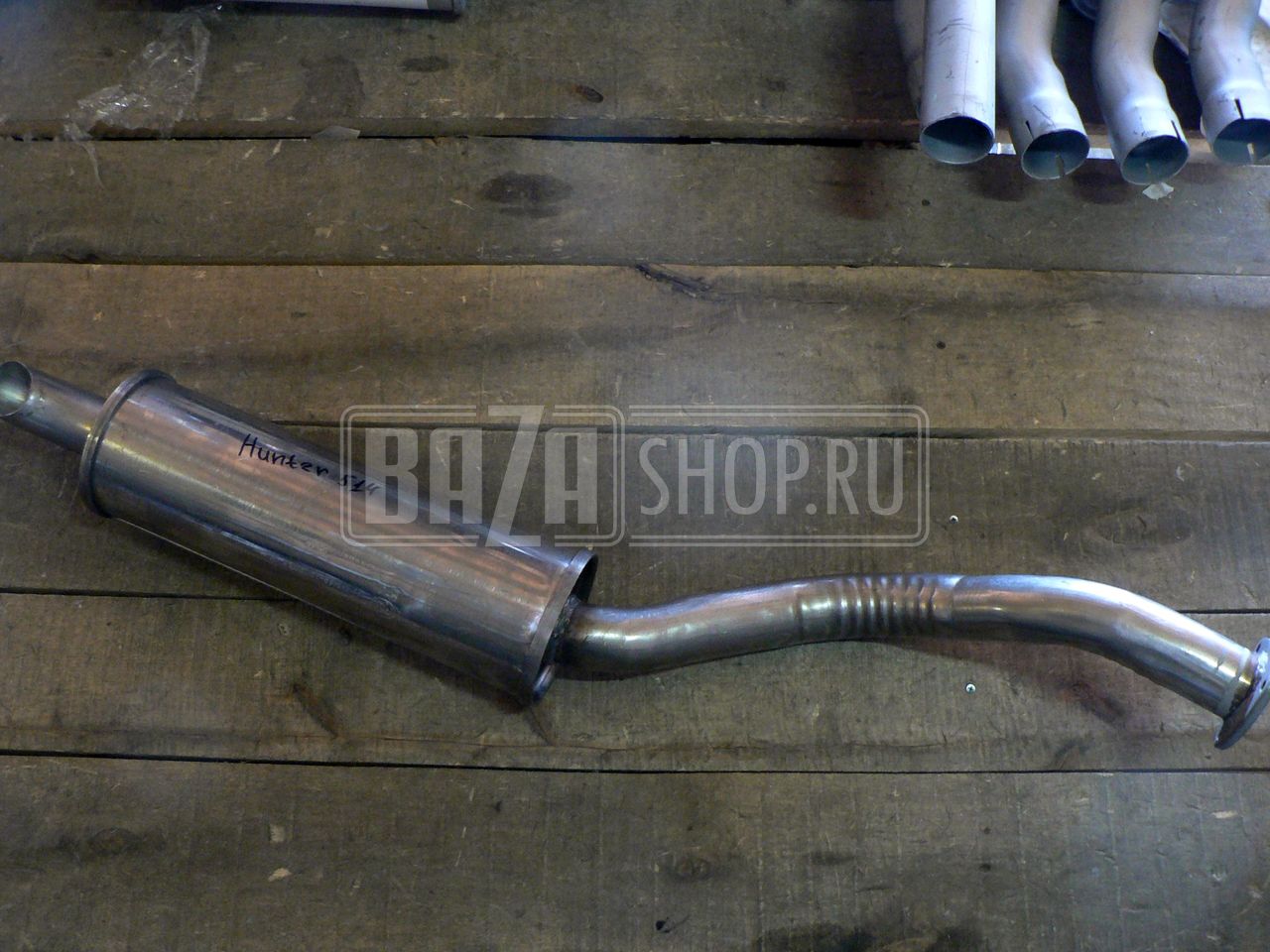 Резонатор УАЗ HUNTER (дв.ЗМЗ-514 диз.), 315196 НЕРЖ. БАКСАН / 315148-1202008 (-01) НЕРЖ.