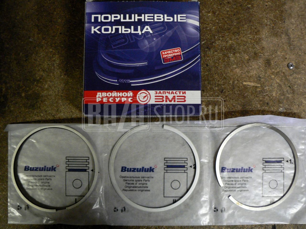 Кольца поршневые 101,0 к-кт дв. ЗМЗ 410, УМЗ 4218 "ЗМЗ" (Buzuluk, Чехия) ## / 410-1000100-БР