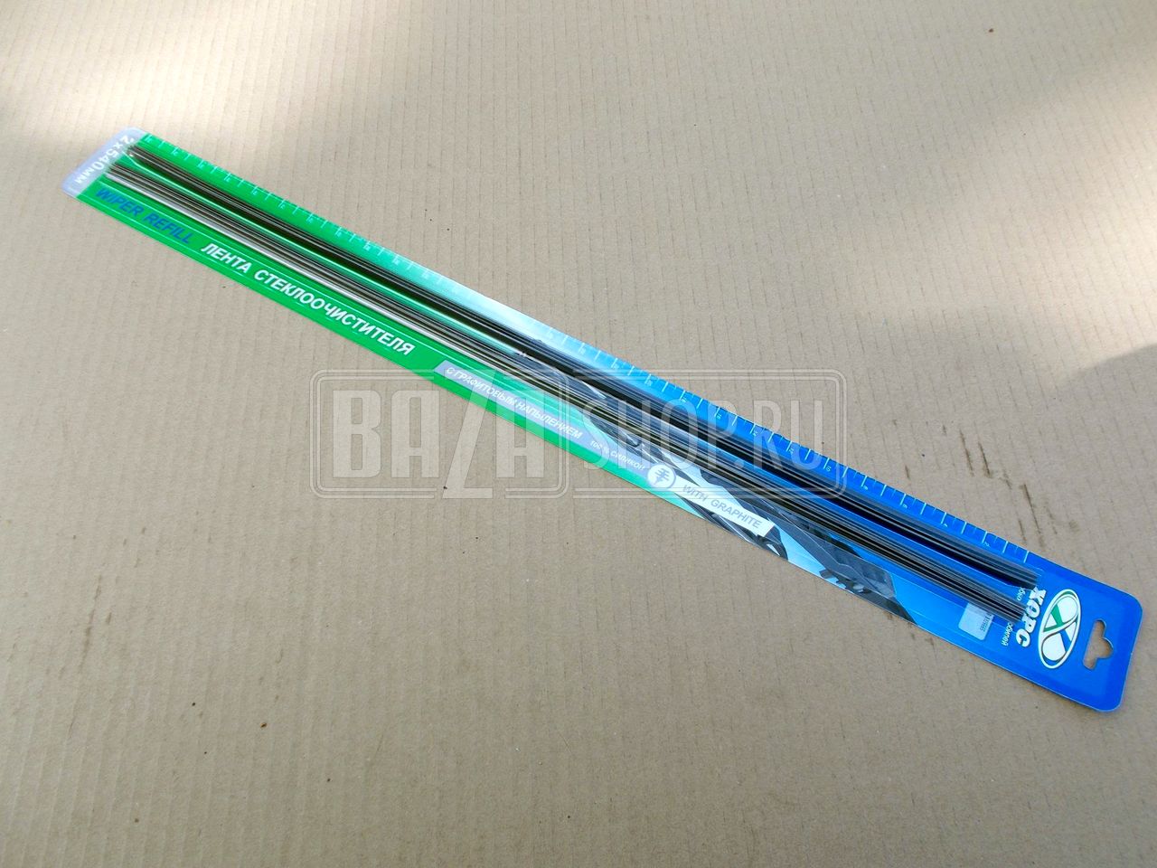 Лента  щётки стеклоочистителя  УАЗ, ГАЗ (540 мм) "ЧЕРНЫЙ СИЛИКОН" ХОРС  КОМПЛЕКТ из 2 ШТУК / Лента_щётки_УАЗ,ГАЗ_540мм_2шт_ЧЁРНЫЙ_СИЛИКОН