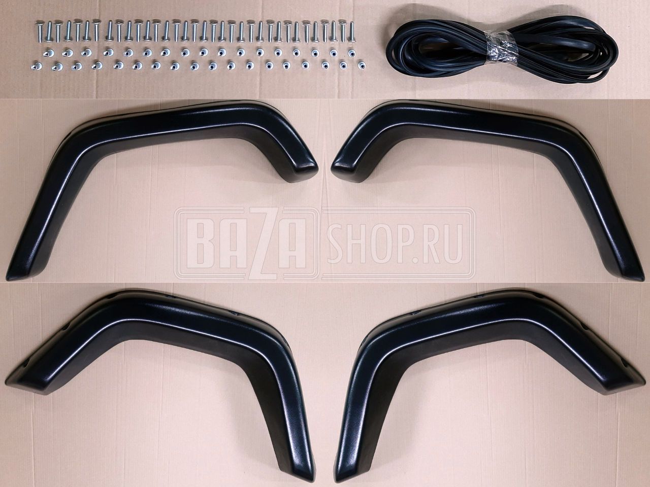 Расширитель  колёсных арок (БУШВАКЕР) УАЗ ХАНТЕР 160мм К-КТ УСТАНОВОЧНЫЙ без ВЫРЕЗА АРОК (ЗАВОД) / 315195.4714018 (АБС - пластик)