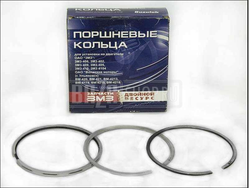 Кольца поршневые 92,0 к-кт дв. ЗМЗ 402, 406, 511, 513; УМЗ 4178 "ЗМЗ" (Buzuluk, Чехия) / # 406-1000100-01 (ВК h=2,0 НК h=2)