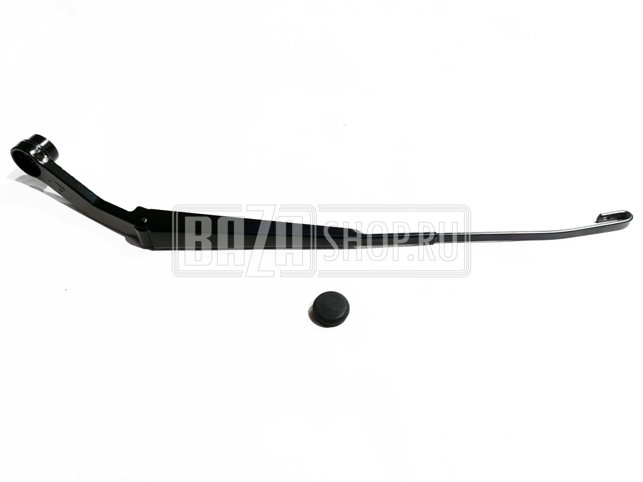 Поводок (рычаг стеклоочистителя)  УАЗ ПАТРИОТ (с 2008) кривой, с крючком, с заглушкой (г.Ульяновск) / 3163-5205150-УЛ (731.5205800)