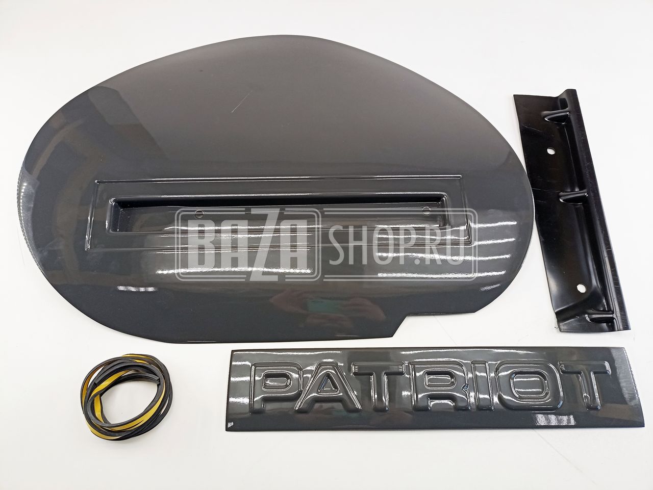 Заглушка  запасного колеса на заднюю распашную дверь УАЗ ПАТРИОТ(пластик, цвет "ТИТАН")"ПД" / 3163-3901850-074_СТН "Пром-Деталь"  (Серый неметаллик)