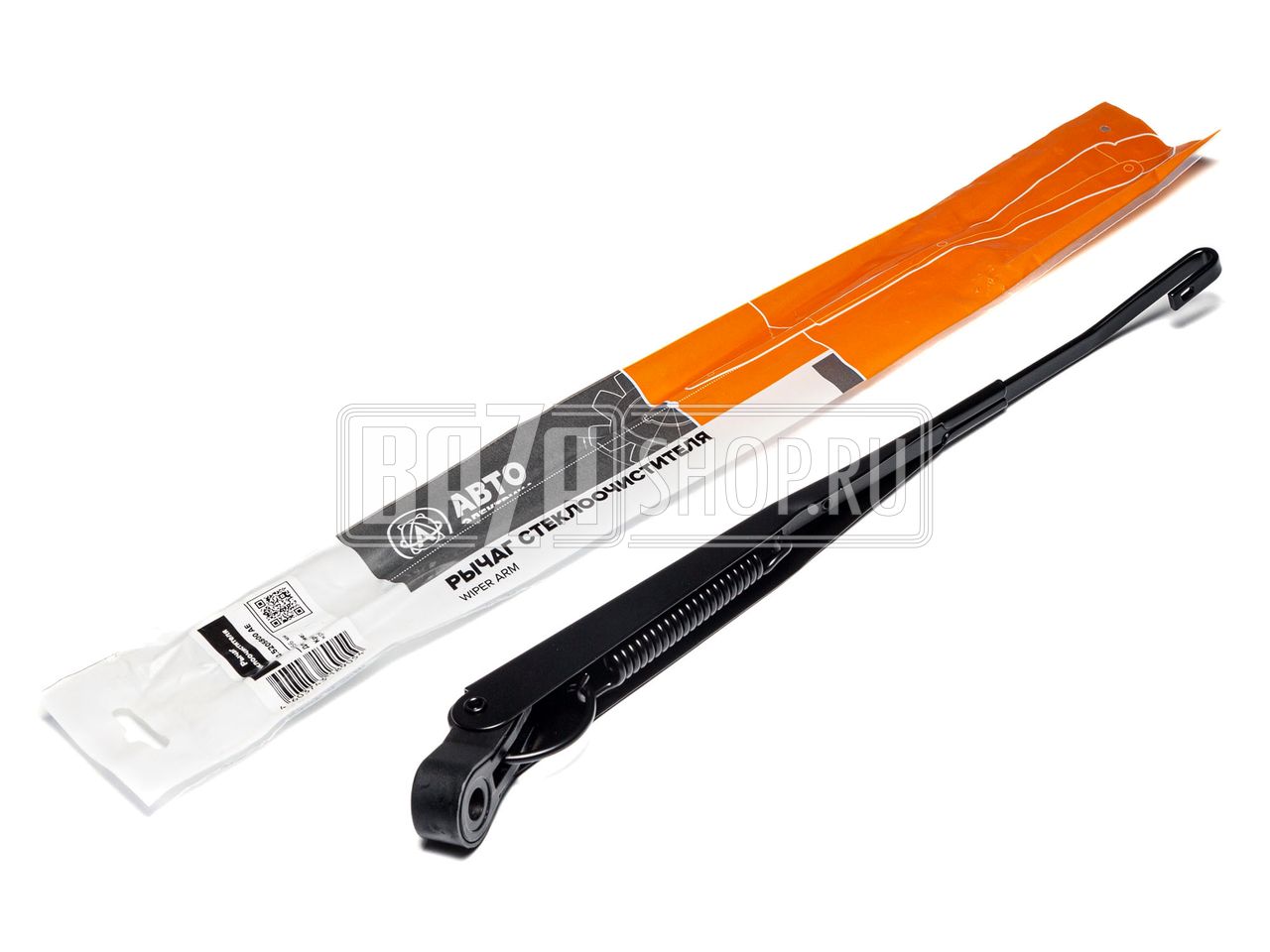 Поводок (рычаг стеклоочистителя)  УАЗ 452 ЛЮКС (черный) с крючком правый "АВТОЭЛЕКТРИКА" / 82.5205800 AE